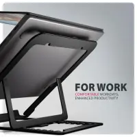 Axagon STND-LAB Laptop-Ständer, höhenverstellbar, faltbar, Aluminium Sülearvuti ja tahvelarvuti alus Must 43,9 cm (17.3") – pilt 16