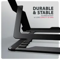 Axagon STND-LAB Laptop-Ständer, höhenverstellbar, faltbar, Aluminium Sülearvuti ja tahvelarvuti alus Must 43,9 cm (17.3") – pilt 18