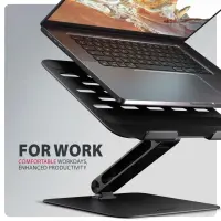 Axagon STND-LQB Laptop-Ständer, Doppelgelenk, höhenverstellbar, faltbar Sülearvuti ja tahvelarvuti alus Must 43,9 cm (17.3") – pilt 3
