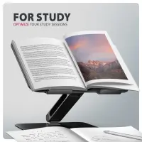 Axagon STND-LQB Laptop-Ständer, Doppelgelenk, höhenverstellbar, faltbar Sülearvuti ja tahvelarvuti alus Must 43,9 cm (17.3") – pilt 4