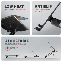 Axagon STND-LQB Laptop-Ständer, Doppelgelenk, höhenverstellbar, faltbar Sülearvuti ja tahvelarvuti alus Must 43,9 cm (17.3") – pilt 13