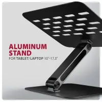 Axagon STND-LQB Laptop-Ständer, Doppelgelenk, höhenverstellbar, faltbar Sülearvuti ja tahvelarvuti alus Must 43,9 cm (17.3") – pilt 17