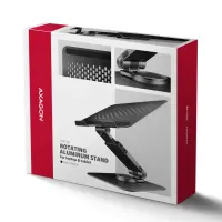 Axagon STND-LRB Laptop-Ständer, 360° drehbar, Doppelgelenk, verlängerbar Sülearvuti ja tahvelarvuti alus Must 43,9 cm (17.3")