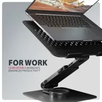 Axagon STND-LRB Laptop-Ständer, 360° drehbar, Doppelgelenk, verlängerbar Sülearvuti ja tahvelarvuti alus Must 43,9 cm (17.3") – pilt 3
