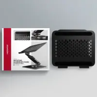 Axagon STND-LRB Laptop-Ständer, 360° drehbar, Doppelgelenk, verlängerbar Sülearvuti ja tahvelarvuti alus Must 43,9 cm (17.3") – pilt 4