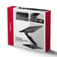Axagon STND-LRB Laptop-Ständer, 360° drehbar, Doppelgelenk, verlängerbar Sülearvuti ja tahvelarvuti alus Must 43,9 cm (17.3") – pilt 7