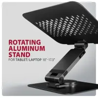 Axagon STND-LRB Laptop-Ständer, 360° drehbar, Doppelgelenk, verlängerbar Sülearvuti ja tahvelarvuti alus Must 43,9 cm (17.3") – pilt 11