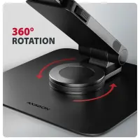 Axagon STND-LRB Laptop-Ständer, 360° drehbar, Doppelgelenk, verlängerbar Sülearvuti ja tahvelarvuti alus Must 43,9 cm (17.3") – pilt 14