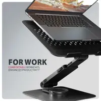 Axagon STND-LRB Laptop-Ständer, 360° drehbar, Doppelgelenk, verlängerbar Sülearvuti ja tahvelarvuti alus Must 43,9 cm (17.3") – pilt 21
