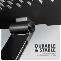 Axagon STND-LRB Laptop-Ständer, 360° drehbar, Doppelgelenk, verlängerbar Sülearvuti ja tahvelarvuti alus Must 43,9 cm (17.3") – pilt 24