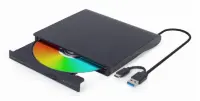 DVD RW USB3/USB-C 8X EXT RTL/BLACK DVD-USB-031 GEMBIRD