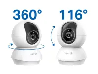 TP-LINK | Tapo C250 | Pan/Tilt AI Home Security Wi-Fi Camera | PTZ | 8 MP | 4mm/F1.6 | H.265 | MicroSD Card up to 512 GB