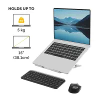 Fellowes Alumia 100138867 sülearvuti raam & alus Sülearvuti alus Hõbe 38,1 cm (15") – pilt 4