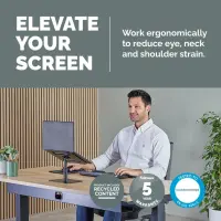 Fellowes Alumia (New) Desk Laptop Stand Black Sülearvuti alus Must 38,1 cm (15")
