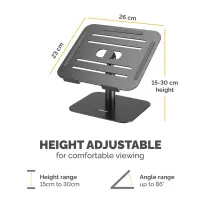 Fellowes Alumia (New) Desk Laptop Stand Black Sülearvuti alus Must 38,1 cm (15") – pilt 8