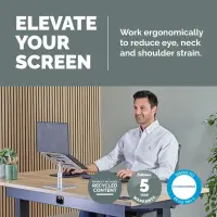 Fellowes Alumia (New) Desk Laptop Stand Silver Sülearvuti alus Hõbe 38,1 cm (15") – pilt 2