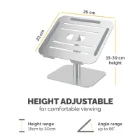 Fellowes Alumia (New) Desk Laptop Stand Silver Sülearvuti alus Hõbe 38,1 cm (15") – pilt 6