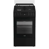 Whirlpool Cooker | W5G8LMSWTB | Hob type Gas | Oven type Electric | Black | Width 50 cm | Depth 60 cm | 60 L