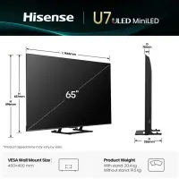 TV Set|HISENSE|65 "|4K Ultra HD|3840 x 2160 pixels|Flat|16:9|ULED|65U7Q – pilt 10