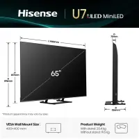 TV Set|HISENSE|65 "|4K Ultra HD|3840 x 2160 pixels|Flat|16:9|ULED|65U7Q – pilt 6