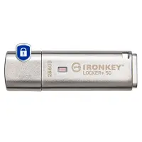 Kingston Technology IronKey Locker+ 50 USB-välkmälu 256 GB USB tüüp A 3.2 Gen 1 (3.1 Gen 1) Hõbe