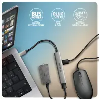 Axagon HUB USB HUE-STC, 4x USB ALU STRIP hub, 1x USB-A 5Gbps, 2x USB-A & 1x USB-C 480Mbps, kabel USB-C 12cm USB 3.2 Gen 1 (3.1 Gen 1) Type-C 5 Mbit/s Hall – pilt 11