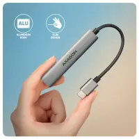 Axagon HUB USB HUE-STC, 4x USB ALU STRIP hub, 1x USB-A 5Gbps, 2x USB-A & 1x USB-C 480Mbps, kabel USB-C 12cm USB 3.2 Gen 1 (3.1 Gen 1) Type-C 5 Mbit/s Hall – pilt 16