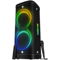 Speaker Party Box SVEN PS-1250, black (300W, TWS, IPx4, Bluetooth, FM, USB, microSD, LED-display, 13500mAh) – pilt 4