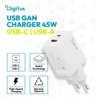 Digitus | USB GaN Charger 45W, 1x USB-C, 1x USB-A | DA-10302 – pilt 8