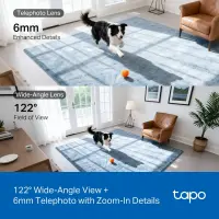 TP-LINK | Tapo C245D | Dual Lens Pan/Tilt Security Camera | Dome | 3 MP | 3.1mm/F1.6 | MicroSD Card up to 512 GB – pilt 11