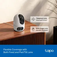 TP-LINK | Tapo C245D | Dual Lens Pan/Tilt Security Camera | Dome | 3 MP | 3.1mm/F1.6 | MicroSD Card up to 512 GB – pilt 12
