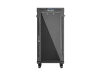 Lanberg Rack cabinet 19" free-standing 24U/600x600 (flat pack) with glass door LCD V2, black | Lanberg – pilt 5