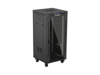 Lanberg Rack cabinet 19" free-standing 24U/600x600 (flat pack) with glass door LCD V2, black | Lanberg – pilt 6
