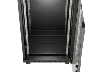 Lanberg Rack cabinet 19" free-standing 24U/600x600 (flat pack) with glass door LCD V2, black | Lanberg – pilt 8