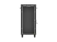 Lanberg Rack cabinet 19" free-standing 24U/600x600 (flat pack) with glass door LCD V2, black | Lanberg – pilt 11