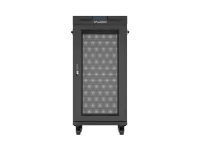 Lanberg Rack cabinet 19" free-standing 24U/600x600 (flat pack) with mesh door LCD V2, black | Lanberg – pilt 6