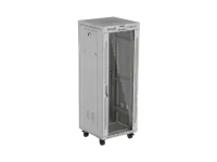 Lanberg Rack cabinet free-standing 32U/600x600 (flat pack) with glass door LCD V2 | FF01-6632-12SL | 19" cm | IP20 | Gray – pilt 3