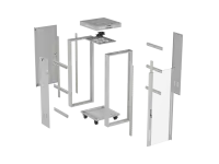 Lanberg Rack cabinet free-standing 32U/600x600 (flat pack) with glass door LCD V2 | FF01-6632-12SL | 19" cm | IP20 | Gray – pilt 12