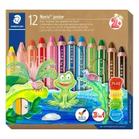Värvipliiatsid STAEDTLER Noris Junior 3in1 12 värvi + teritaja