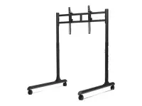 Next Level Racing Floor stand | Round Tube Freestanding Single Monitor Stand | Up to 65 " | Height adjustment, Tilt | Maximum weight (capacity) 50 kg | Black – pilt 2