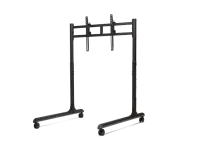 Next Level Racing Floor stand | Round Tube Freestanding Single Monitor Stand | Up to 65 " | Height adjustment, Tilt | Maximum weight (capacity) 50 kg | Black