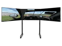 Next Level Racing Floor stand | Tube Freestanding Triple Monitor Stand | Up to 3x43 " | Height adjustment, Tilt | Maximum weight (capacity) 50 kg | Black