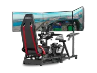 Next Level Racing Floor stand | Tube Freestanding Triple Monitor Stand | Up to 3x43 " | Height adjustment, Tilt | Maximum weight (capacity) 50 kg | Black – pilt 3