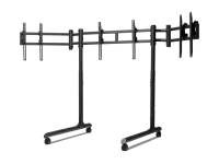 Next Level Racing Floor stand | Tube Freestanding Triple Monitor Stand | Up to 3x43 " | Height adjustment, Tilt | Maximum weight (capacity) 50 kg | Black