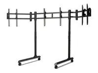 Next Level Racing Floor stand | Tube Freestanding Triple Monitor Stand | Up to 3x43 " | Height adjustment, Tilt | Maximum weight (capacity) 50 kg | Black – pilt 6