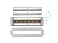 Lanberg 19" 3U Voltage Distrubution Panel with Din Rail TS-35 | Grey