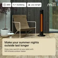 Mill Outdoor Heater | CBOC20FLOOR | Infrared Heater | 2000 W | Black – pilt 9