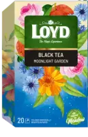 Must tee  LOYD, moonlight garden, 20x1,75 g, kahekambriline teekott ümbrikus