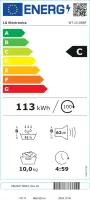 LG | Washing machine with dryer | WT1210BBF | Energy efficiency class A/C | Front loading | Washing capacity 12 kg | 1400 RPM | Depth 66 cm | Width 60 cm | Display | LED | Drying system | Drying capacity 10 kg | Steam function | Wi-Fi | Black