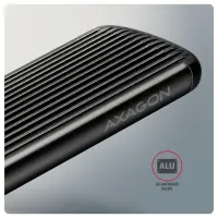 AXAGON USB-C 10Gbps M.2 NVMe SSD Enclosure, Screwless, RIBBED Aluminum | EEM2-SC